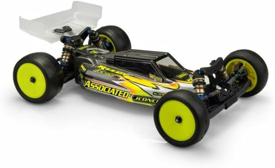 JConcepts RC10 B7/B7D "F2" Body w/Turf & Carpet Wings (Clear)