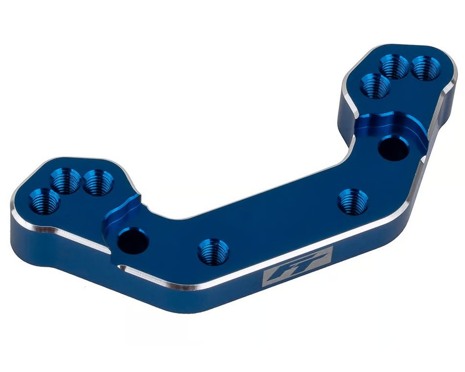 RC10B7 FT Ballstud Mount, +2mm, blue aluminum