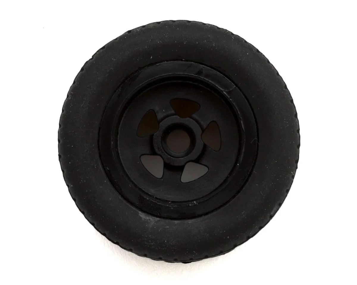 FR/RR Tires & Wheels, Black, 1/18 EDM (4)