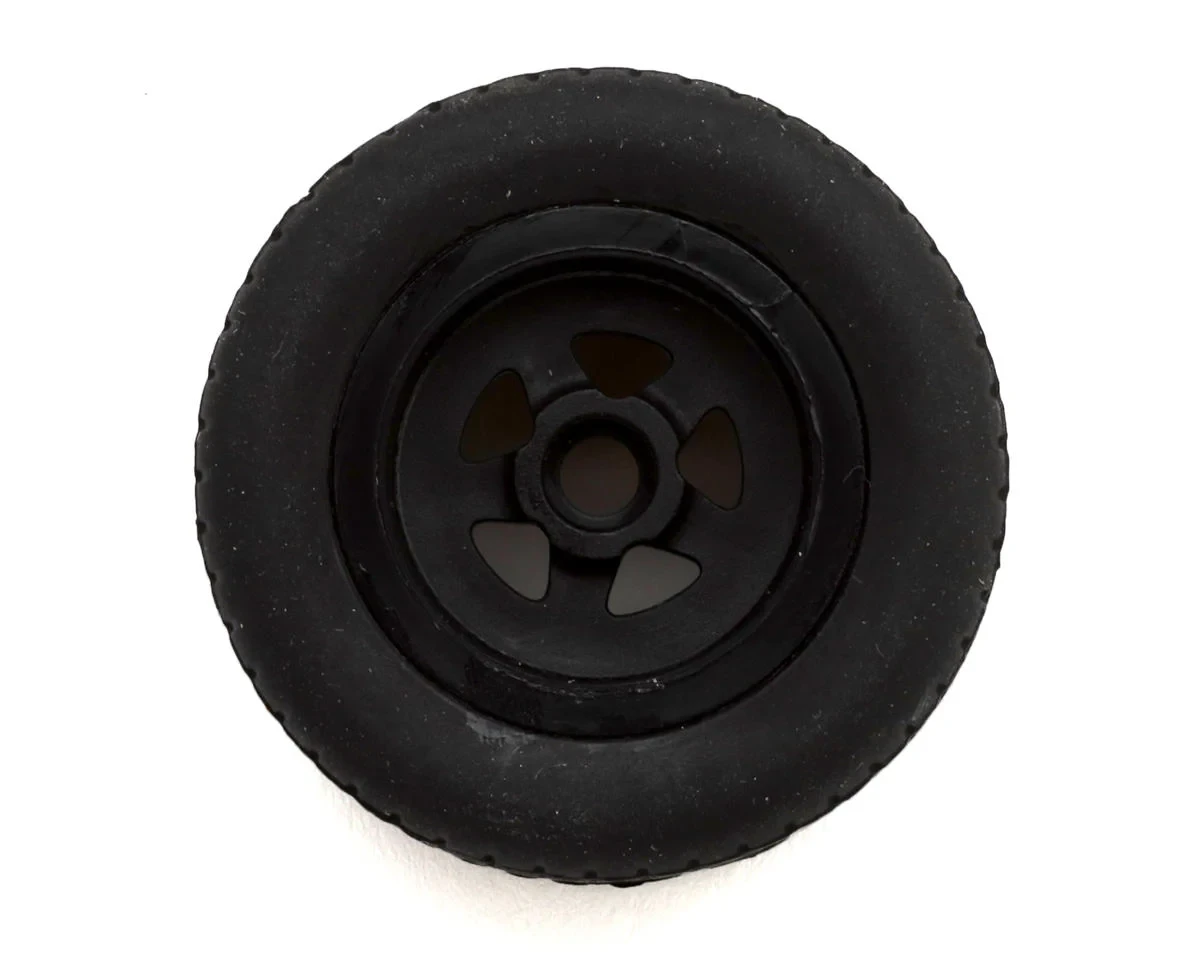FR/RR Tires & Wheels, Black, 1/18 EDM (4)