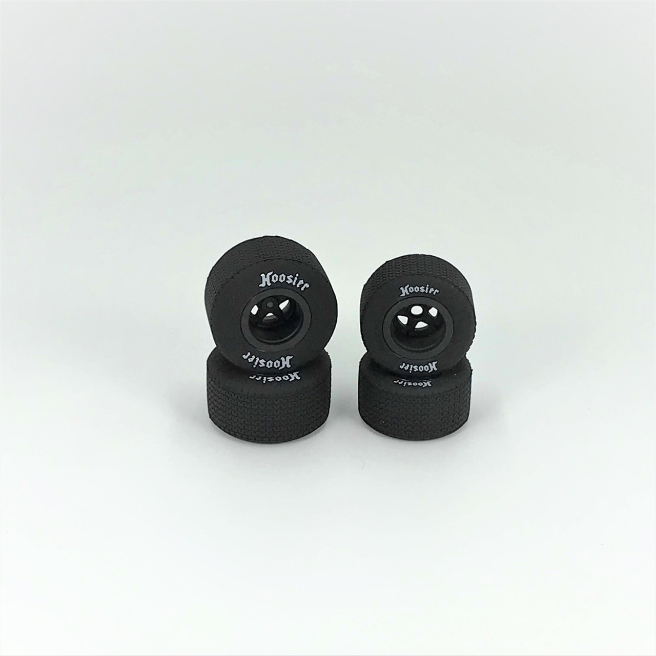 FR/RR Tires & Wheels, Black, 1/18 EDM (4)
