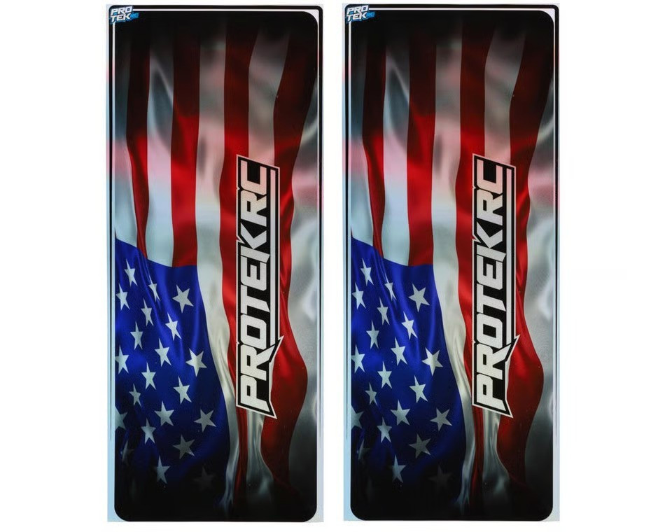 ProTek RC Universal Chassis Protective Sheet (Holographic USA) (2) (12.5x33.5cm)