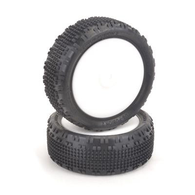 Schumacher Cactus Fusion 2 Front 2.2" 1/10 4wd Buggy Pre-Mounted Turf Tire (2) (Yellow)