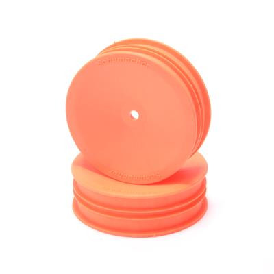 Schumacher 12mm 1/10 2WD Buggy Front Slim Hex Wheels (Orange) (2)