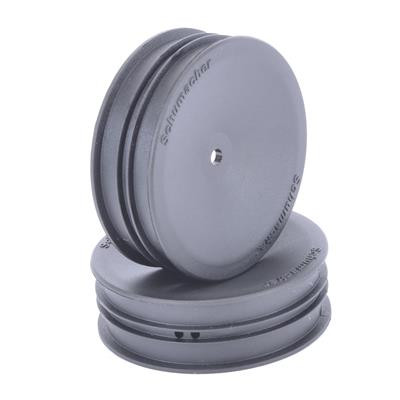 Schumacher 12mm 1/10 2WD Buggy Front Slim Hex Wheels (Black) (2)