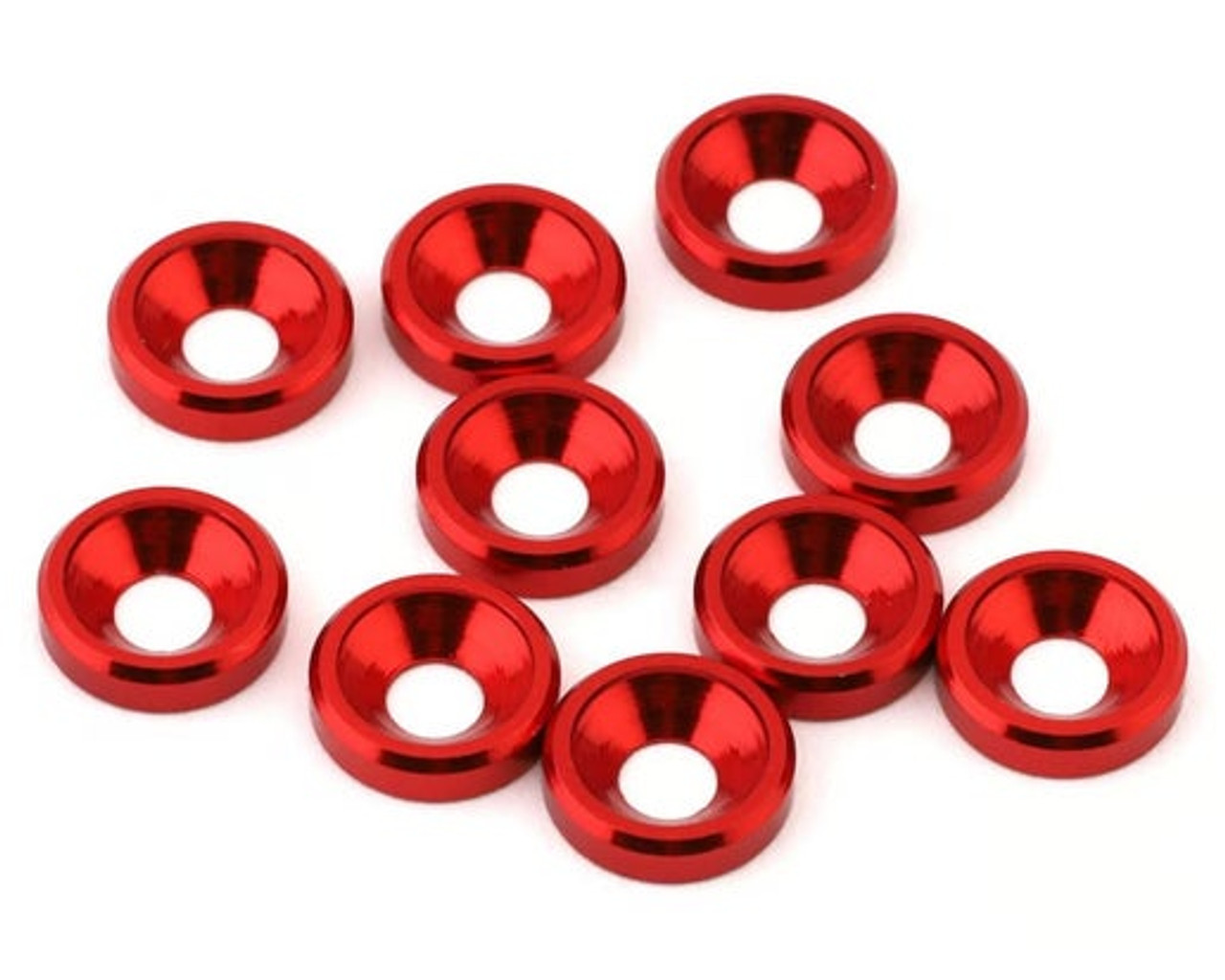 DragRace Concepts 3mm Countersunk Washers (Red) (10)