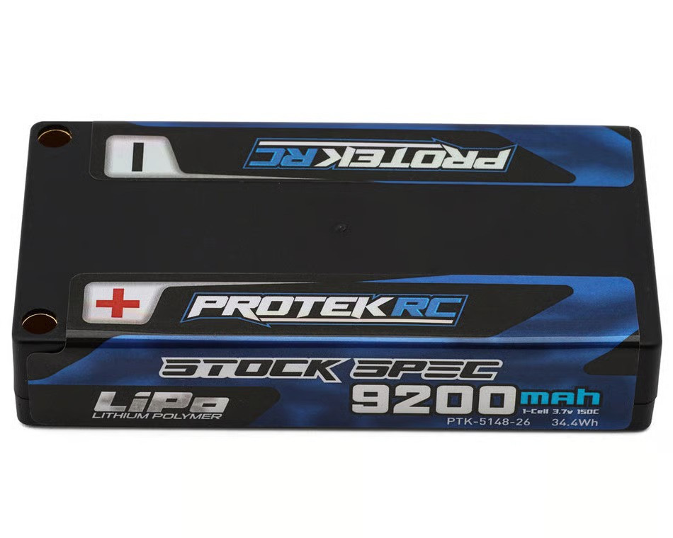 ProTek RC 1S 150C Low IR Si-Graphene "Stock Spec" Shorty LiPo Battery (3.7v/9200mah) (ROAR Pending)