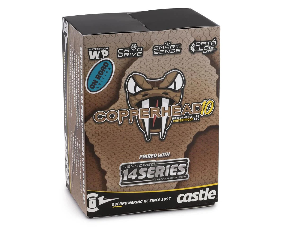 Castle Creations Copperhead 10 Waterproof 1/10 Sensored Combo w/1406 (6900Kv) (On-Road Edition)