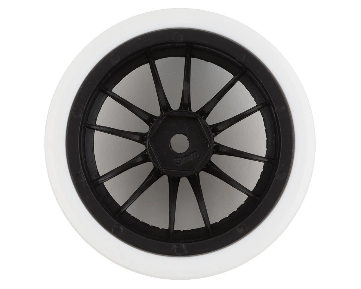 Firebrand RC Char XDR3 Pre-Mounted Drift Tires (4) (Black/White) w/Blizzard Tires, 12mm Hex & 3mm Offset