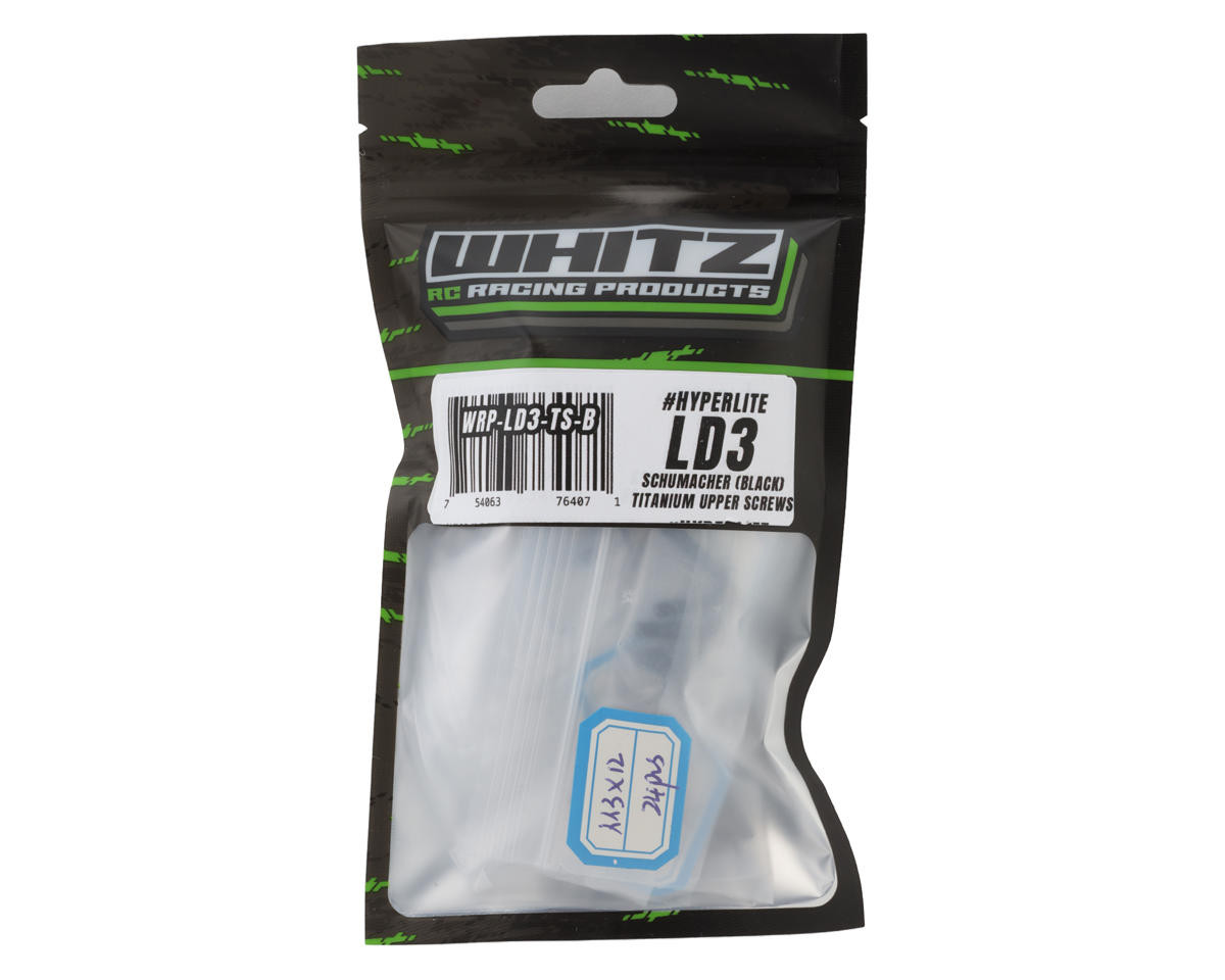 Whitz Racing Products Schumacher Cougar LD3 HyperLite Titanium Upper Screws Kit (Black)
