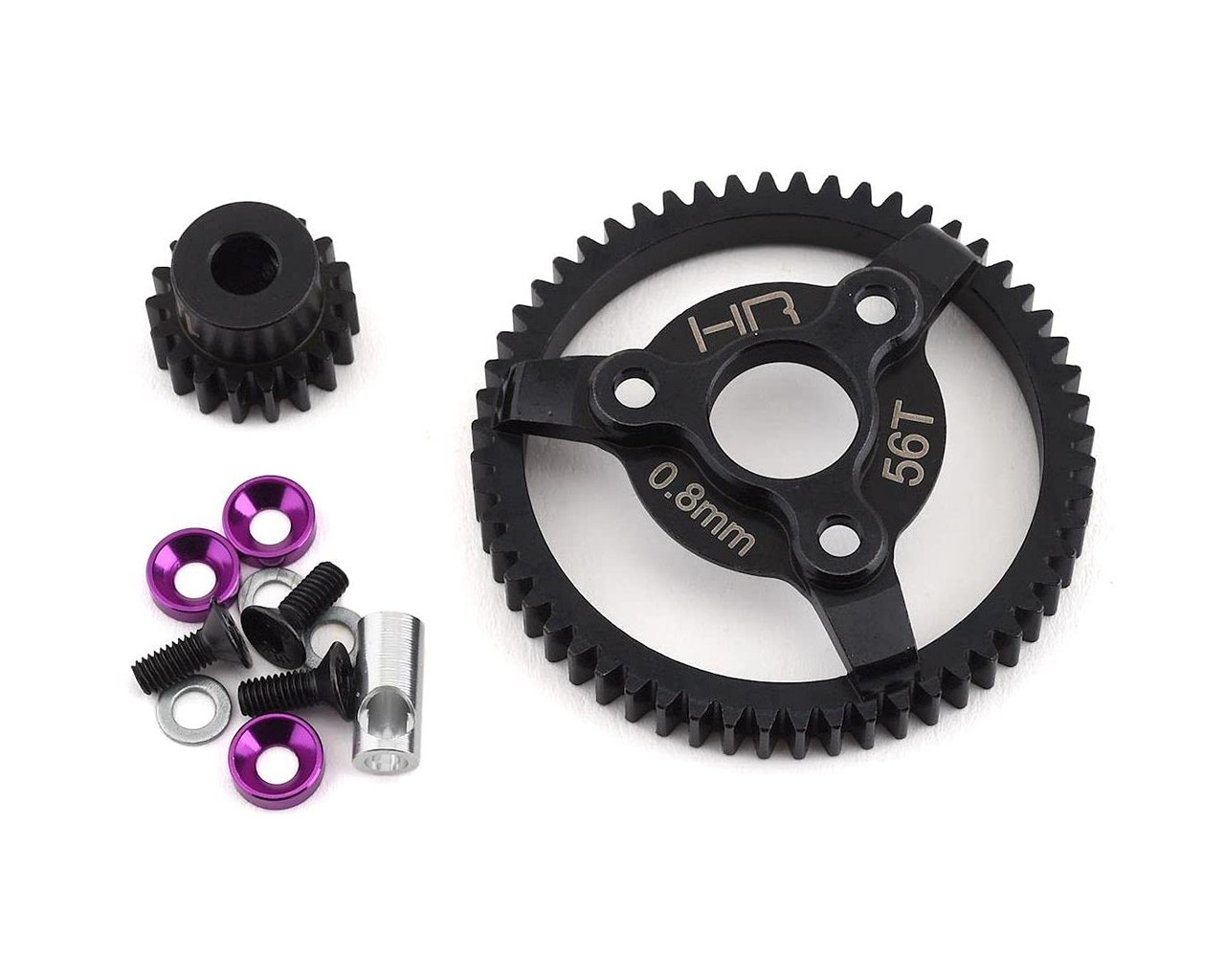 Hot Racing Traxxas 32P Steel Pinion & Spur Gear Set (Purple) (18T/56T)