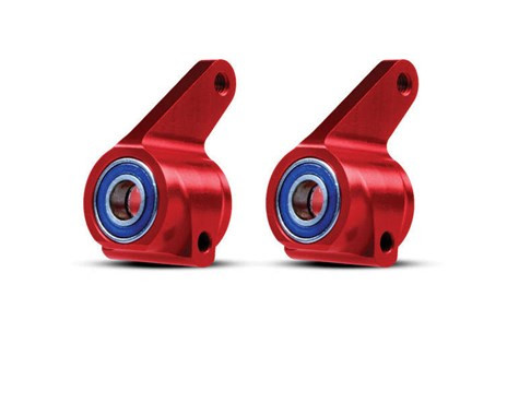 Aluminum Steering Blocks w/Ball Bearings (Red) (2)