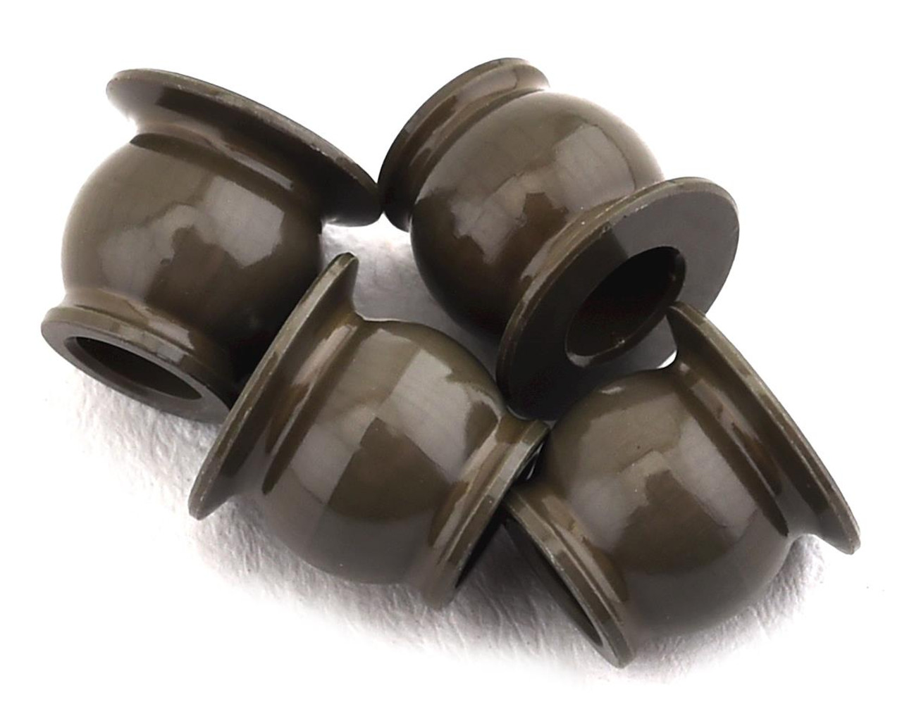 Yokomo Aluminum YZ-2T "Hard" Flanged Shock Ball End (4) (F6.8),