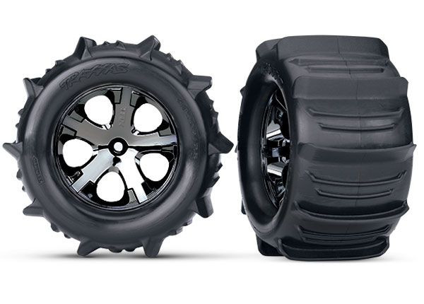 T&W PADDLE TIRES/BLK CHRM WHL