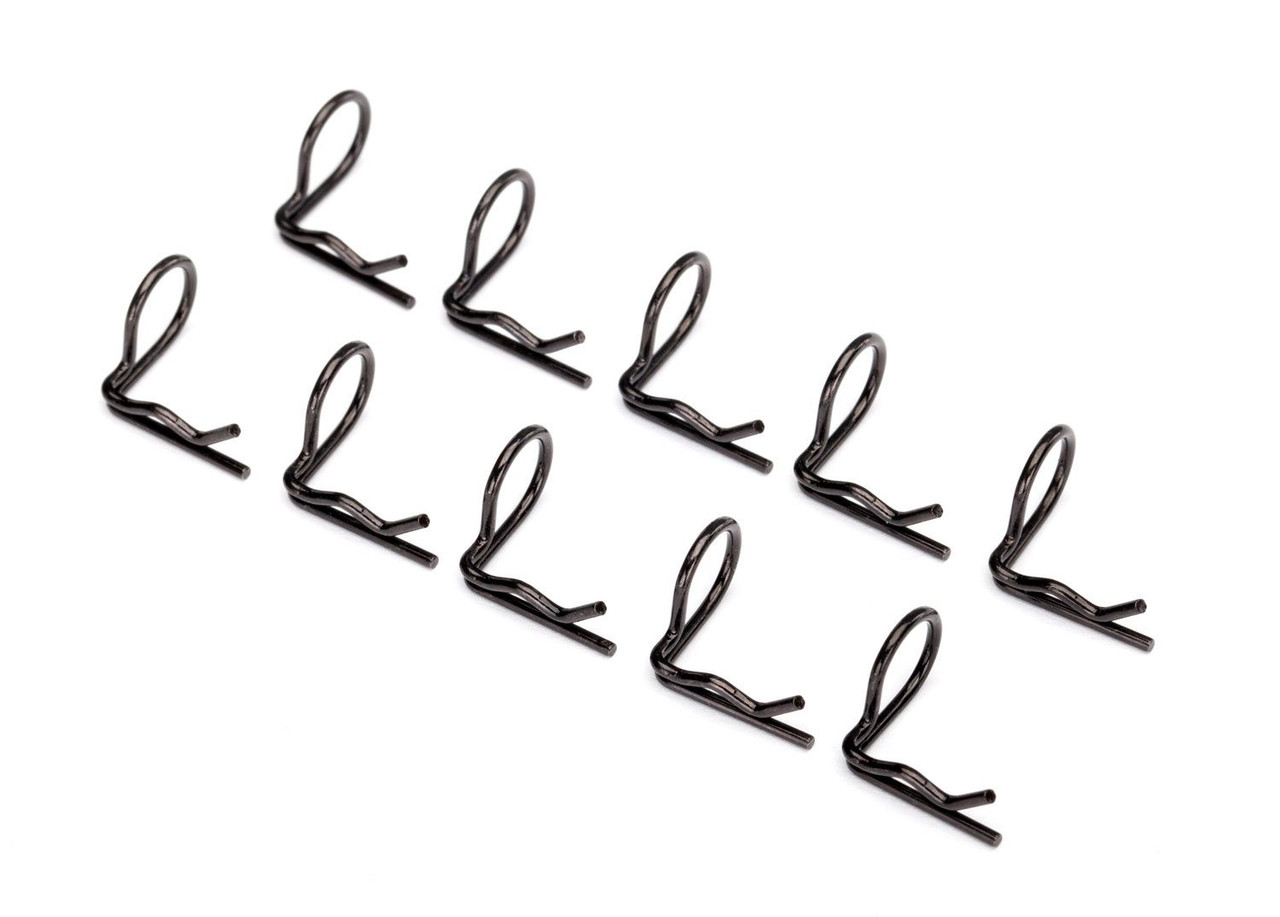 Body clip angled, 90-degrees (black) (10)