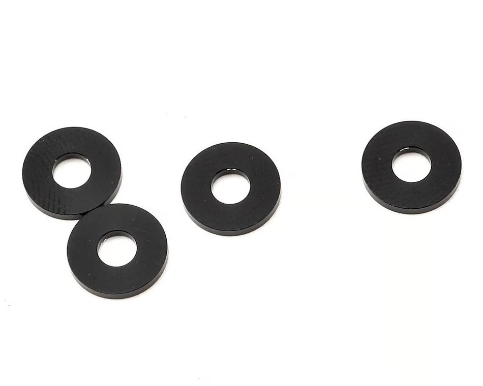 Yokomo 3x8x1mm Aluminum Spacer (Black) (4),
