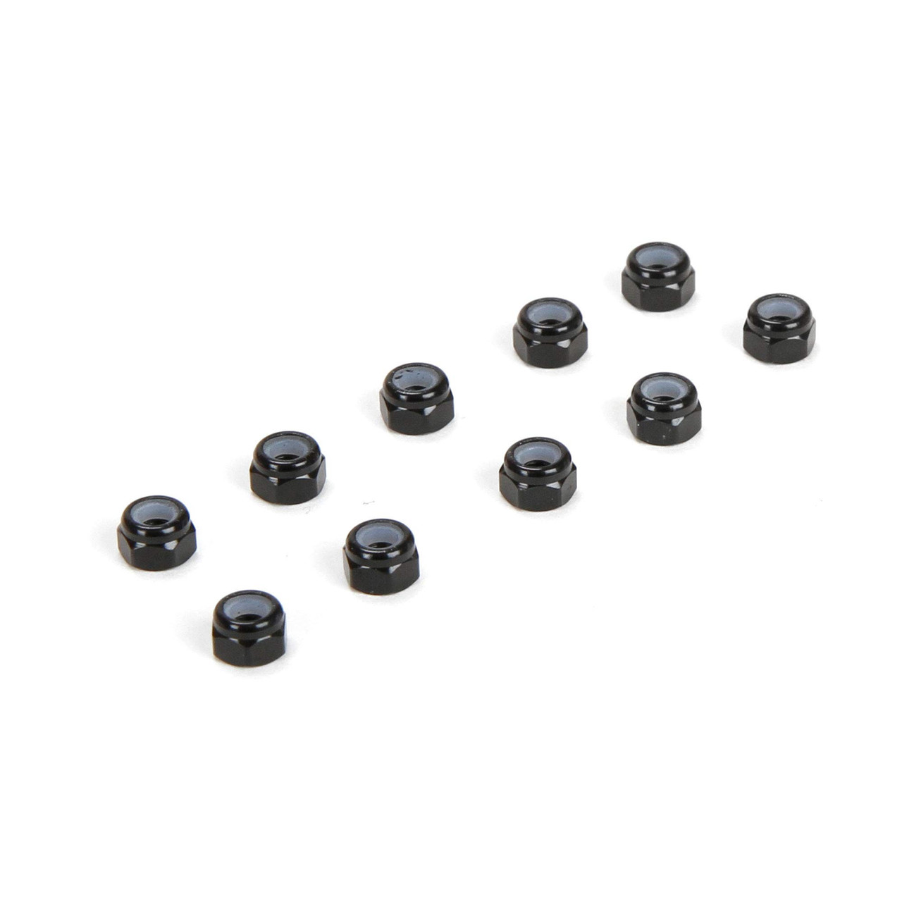 3mm Aluminum Locknuts (10) (Black),