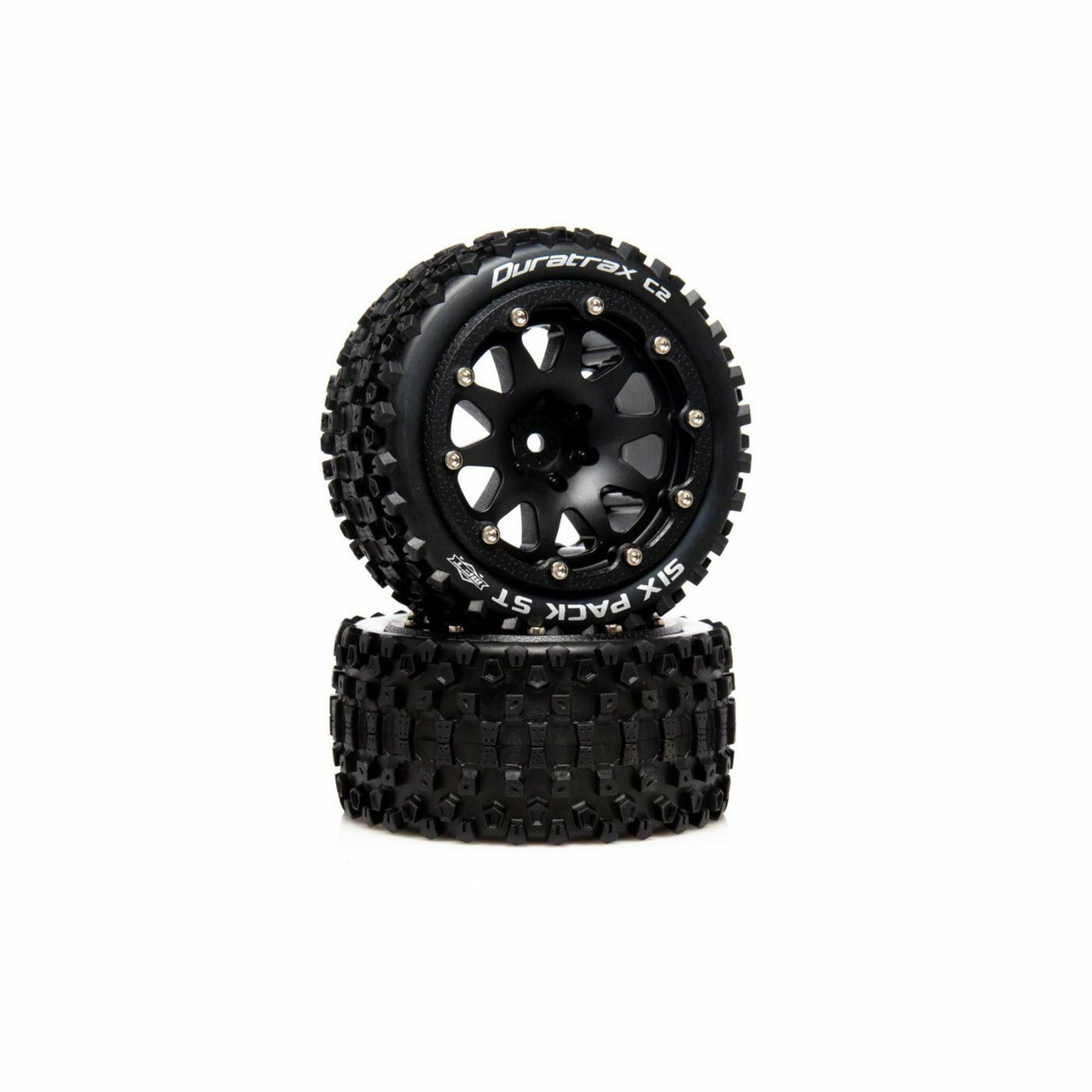 Six Pack ST Belted 2.8" 2WD Truck Tires (Black) (2) (0.5 Offset)