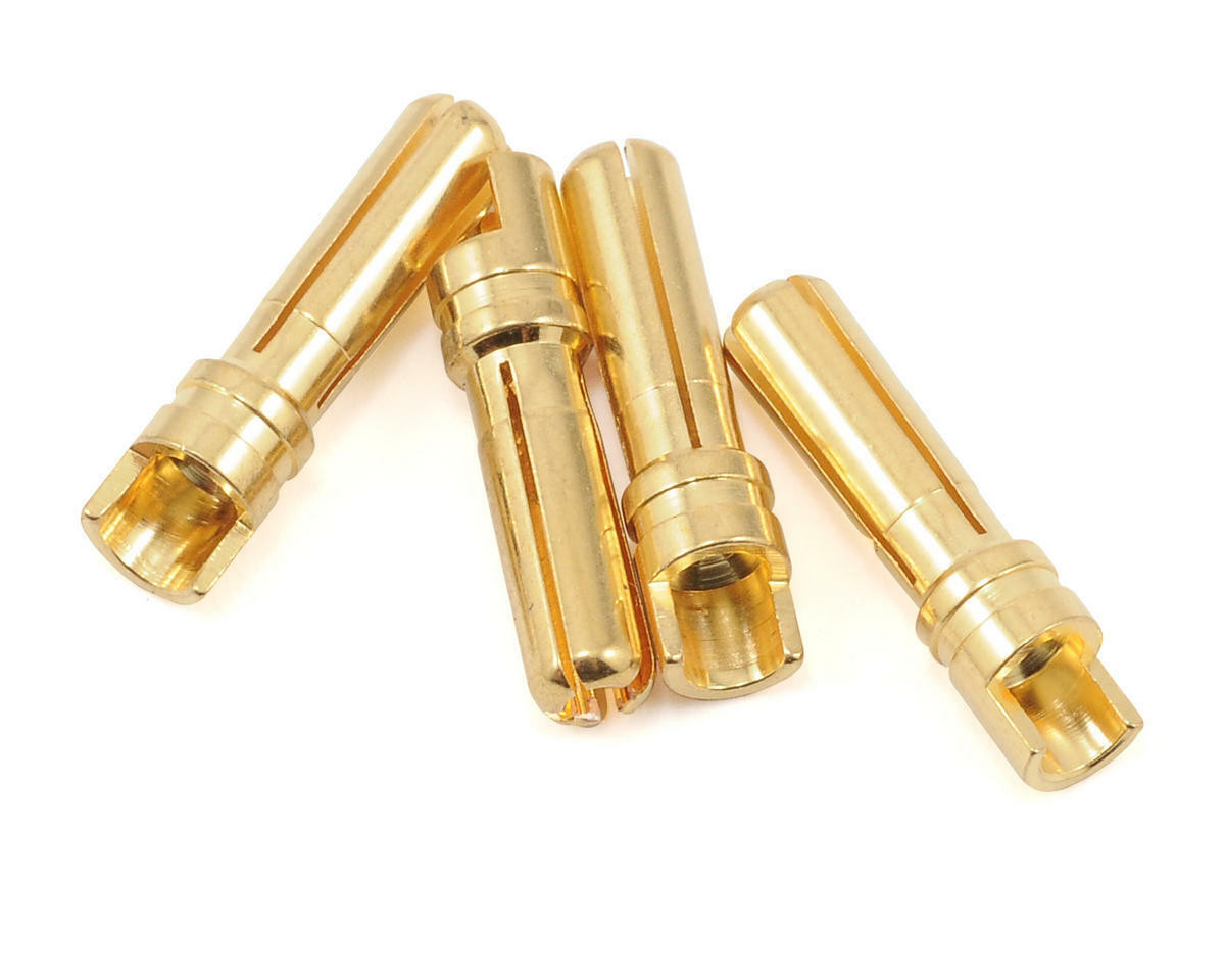 4.0mm "Super Bullet" Solid Gold Connectors (4 Male)