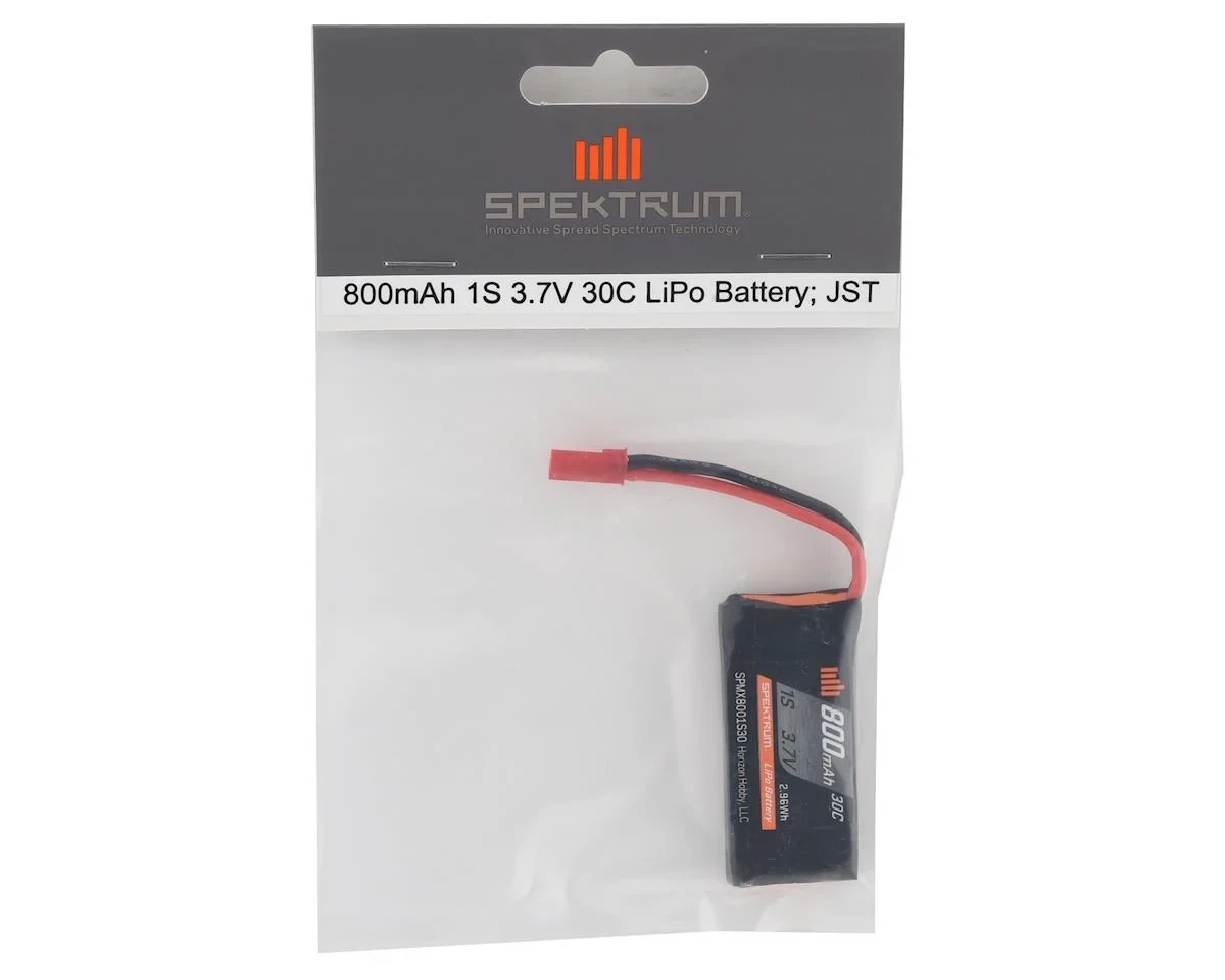 RC 1S LiPo 30C LiPo Battery w/JST Connector (3.7V/800mAh)