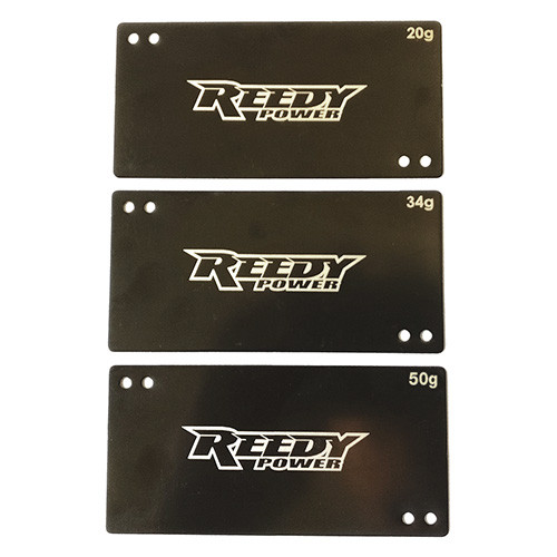 Steel Shorty LiPo Battery Weight Set (20g, 34g, 50g)