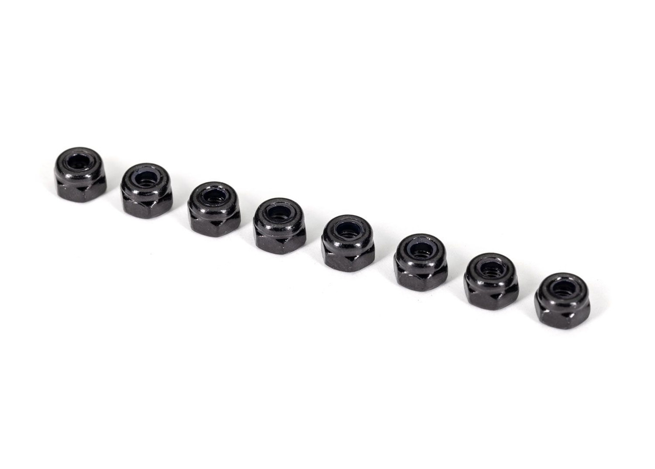 Nuts 3mm nylon locking black