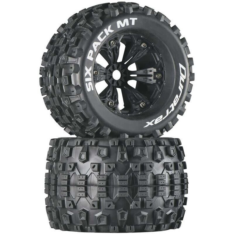 Six Pack MT 3.8" Pre-Mounted Truck Tires (Black) (2)