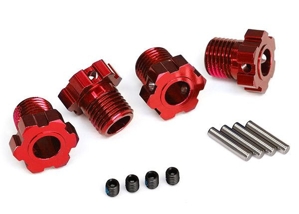WHEEL HUB 17MM SPLINED RED