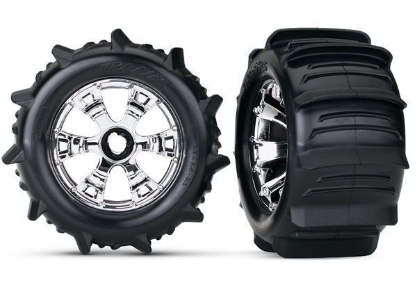 Paddle Tires 3.8" Pre-Mounted Tires w/17mm Geode Wheels (2)