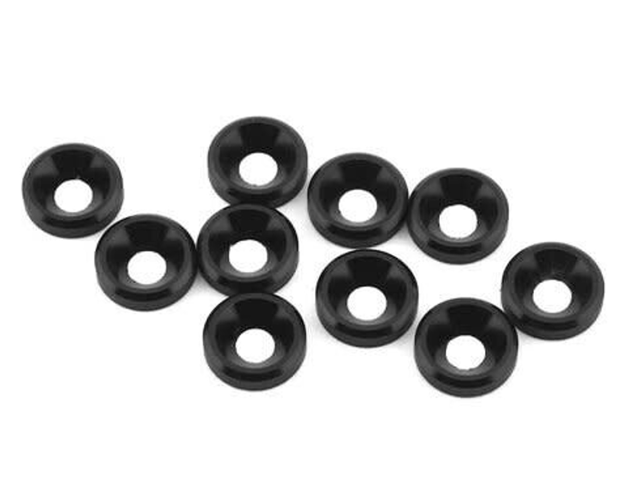 Premium Aluminum M3 Countersunk Washers - Black - 10pcs