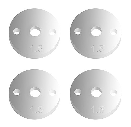 Associated 12mm FT V2 Flat Mount Shock Piston (4) (2x1.5mm)