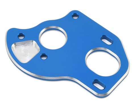 Team Associated B6.1/B6.1D Aluminum Laydown Motor Plate (Blue),