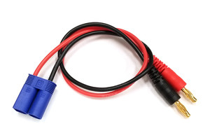 Charge Adapter: EC5 Device to Male 4mm Bullets- 300mm Wire ,