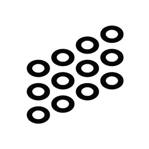 3x6x0.25mm Precision Aluminum Shims, Black, 12pcs