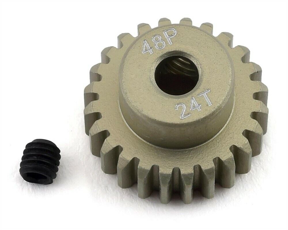 48P Lightweight Hard Anodized Aluminum Pinion Gear (3.17mm Bore) (24T)