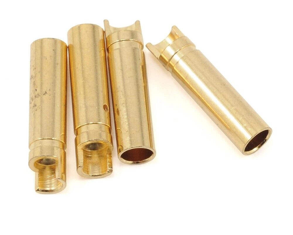 4.0mm "Super Bullet" Solid Gold Connectors (4 Female)