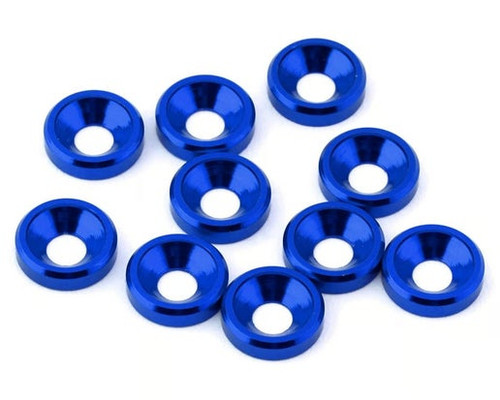 DragRace Concepts 3mm Countersunk Washers (Blue) (10)