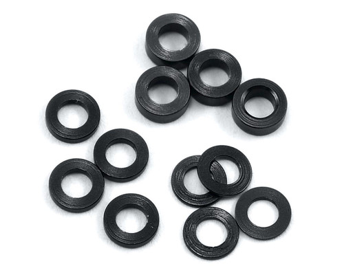 Aluminum Ball Stud Washer Set (Black) (12) (0.5mm, 1.0mm & 2.0mm)