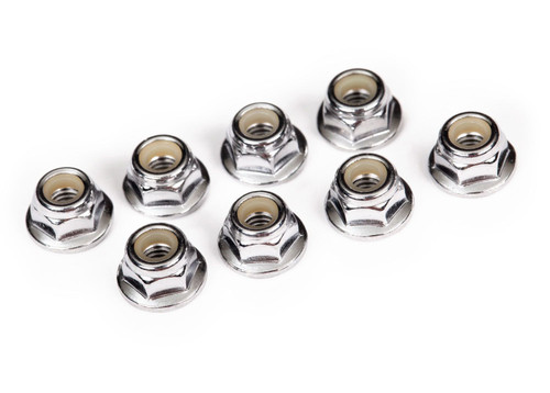 Nuts 4mm Flanged Nylon Locking Steel (8)
