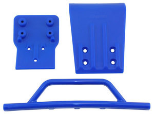 Blue Front Bumper & Skid Plate for the Traxxas Slash 4x4