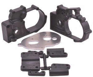 Black Gearbox Housing and Rear Mounts for Traxxas 2wd Vehicles