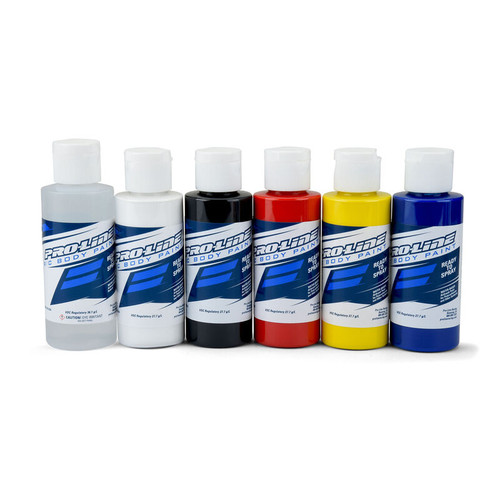 RC Body Airbrush Paint Primary Color Set (6)
