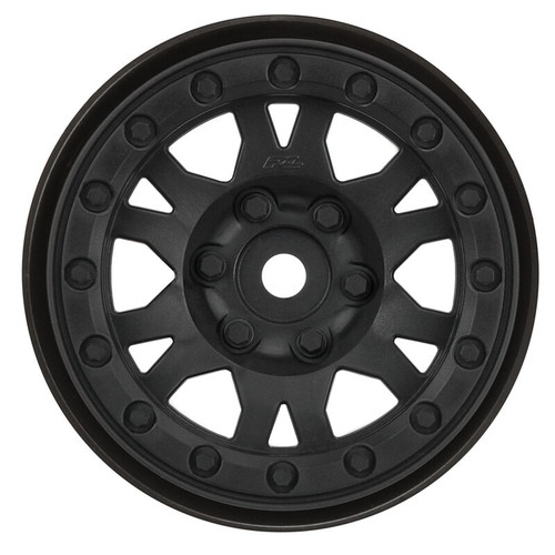 Impulse 1.9, Plastic, Black, Bead-Loc, Front/Rear Wheels (2): Crawler (PRO276903),