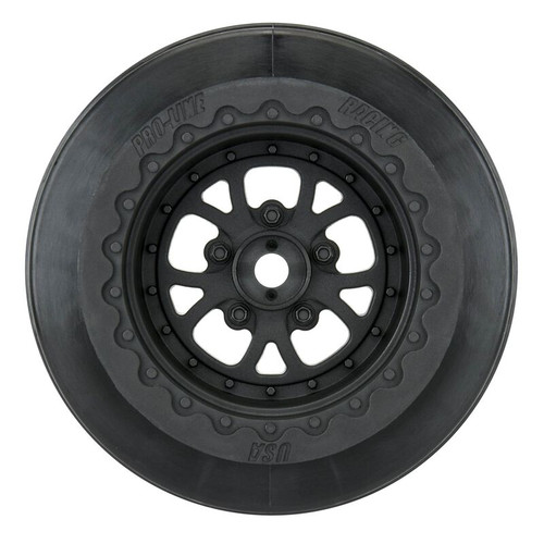 Pomona Drag Spec Rear Drag Racing Wheels (2) w/12mm Hex (Black)