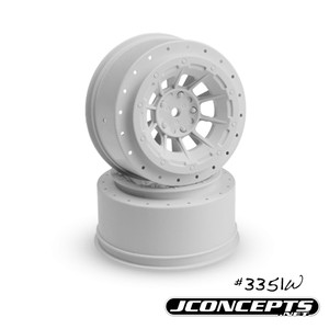 12mm Hex Hazard Short Course Wheels (White) (2) (Slash)