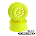 12mm Hex Hazard Short Course Wheels w/3mm Offset (Yellow) (2) (SC5M)