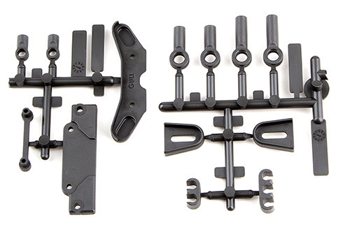 RC10B6.3 Tower Covers, Wire Clips & Rod Ends