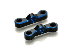 B74/B6.2 HD Aluminum Rear Hub Link Mounts (Black/Blue) (2)