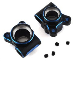 RC10B6.2 Aluminum Rear Hub Set (2) (Black/Blue)