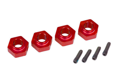 Traxxas TRX-4 Aluminum Wheel Hex Adapters (4) (Red)
